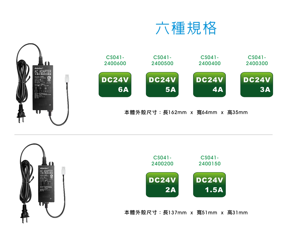 中藍行 RO加壓馬達電子式變壓器 DC24V 1.5A(CS