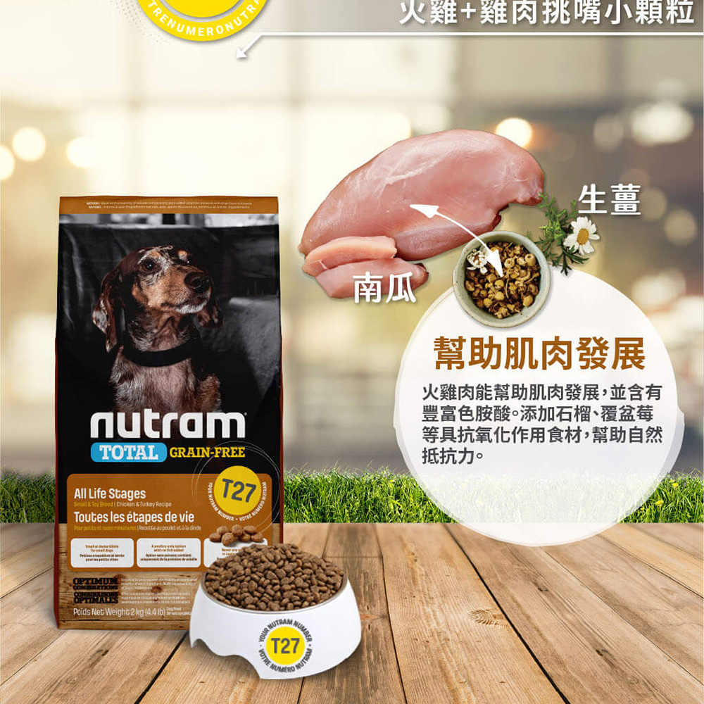 Nutram 紐頓 無穀全能T27挑嘴犬小顆粒1.13kg 