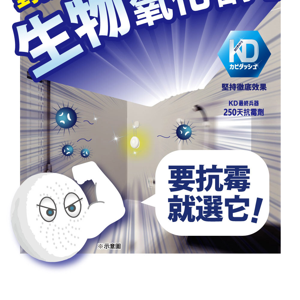 ※示意圖KDカビダッシュ堅持徹底效果KD最終兵器250天抗霉劑要抗霉就選它!