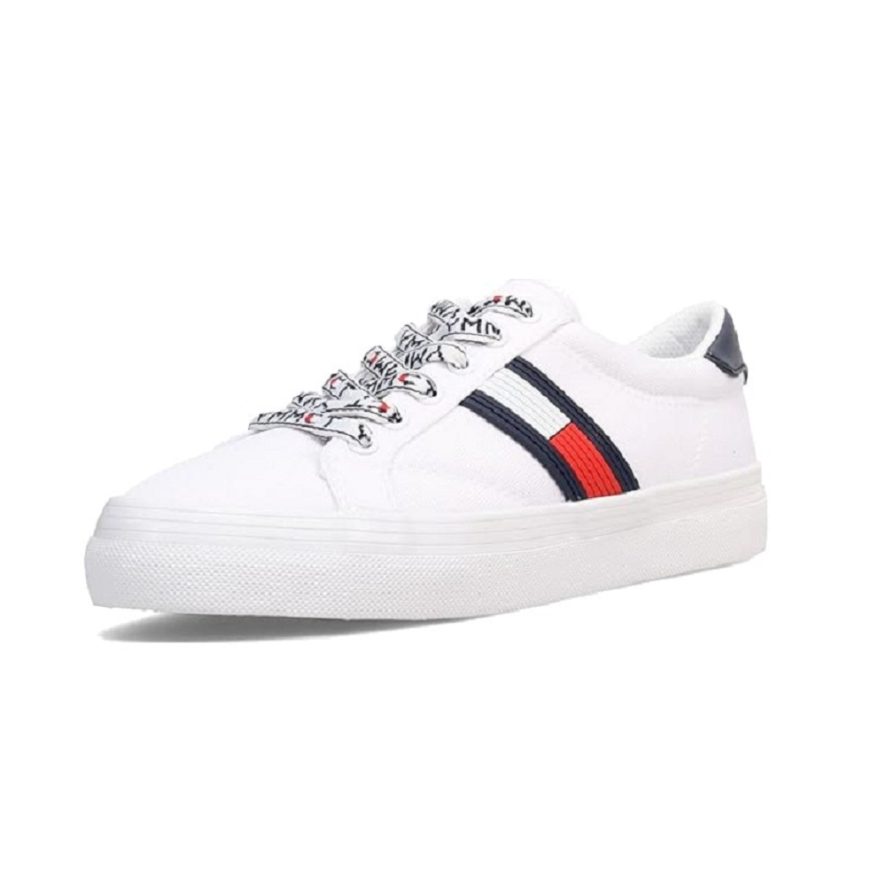 Tommy Hilfiger 帆布小白鞋(百搭 帆布 字樣鞋