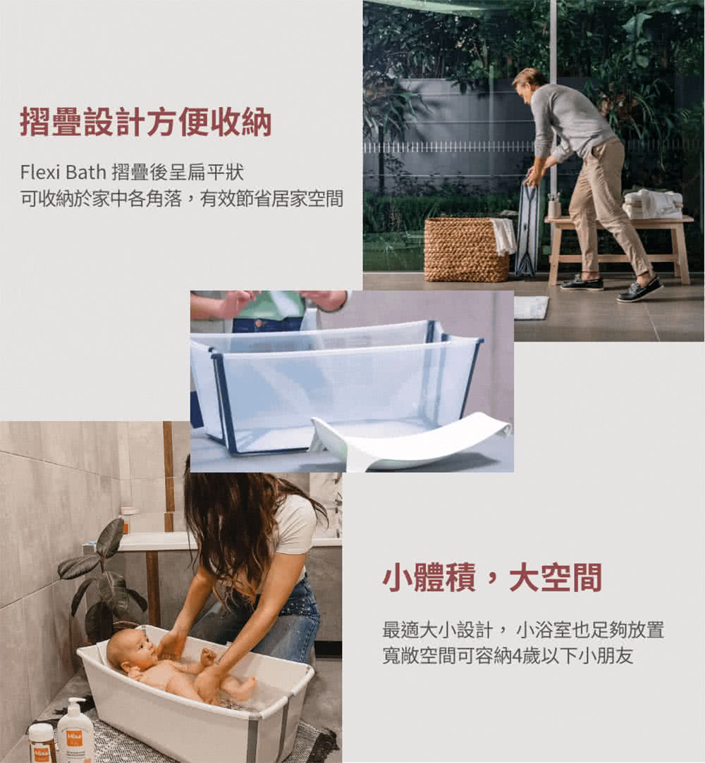 Flexi Bath 摺疊後呈扁平狀