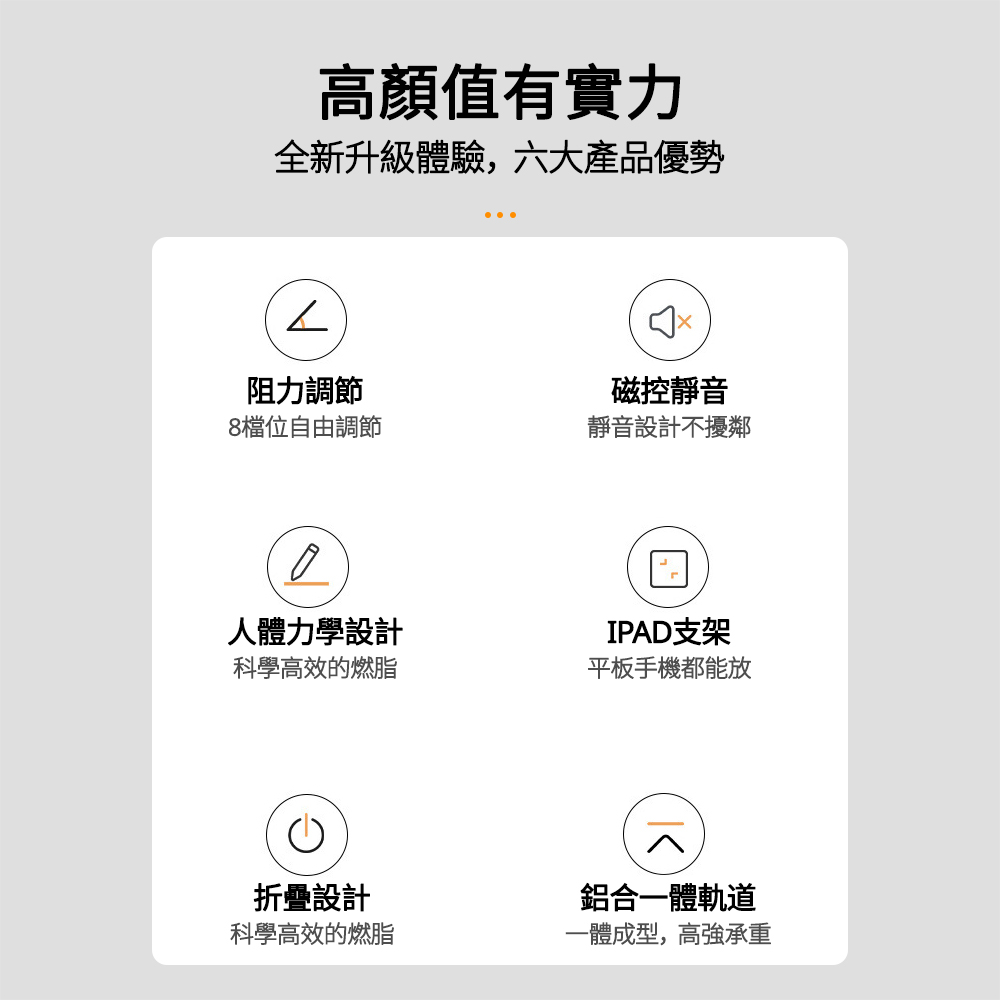 OSLE 歐適樂 折疊靜音劃船機 多檔調節 靜音智能磁阻劃船