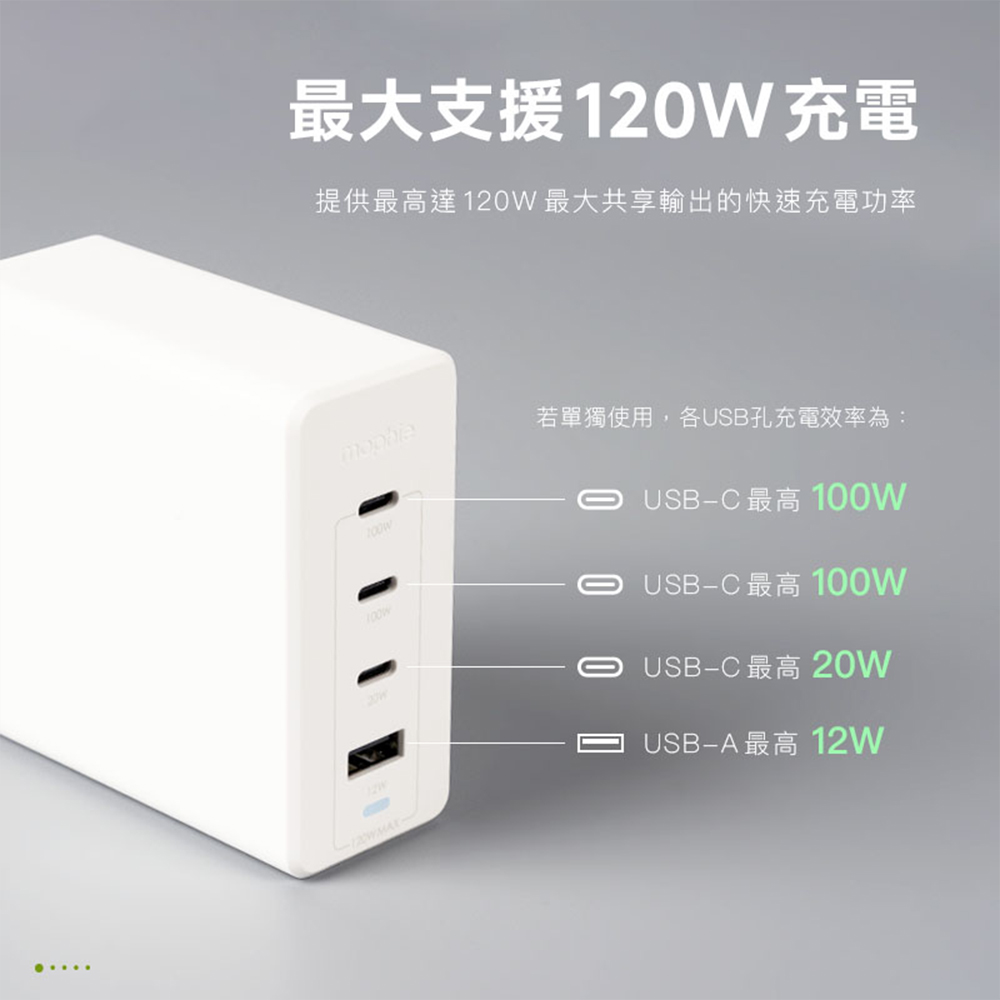 mophie speedport 120W USB-C 4孔