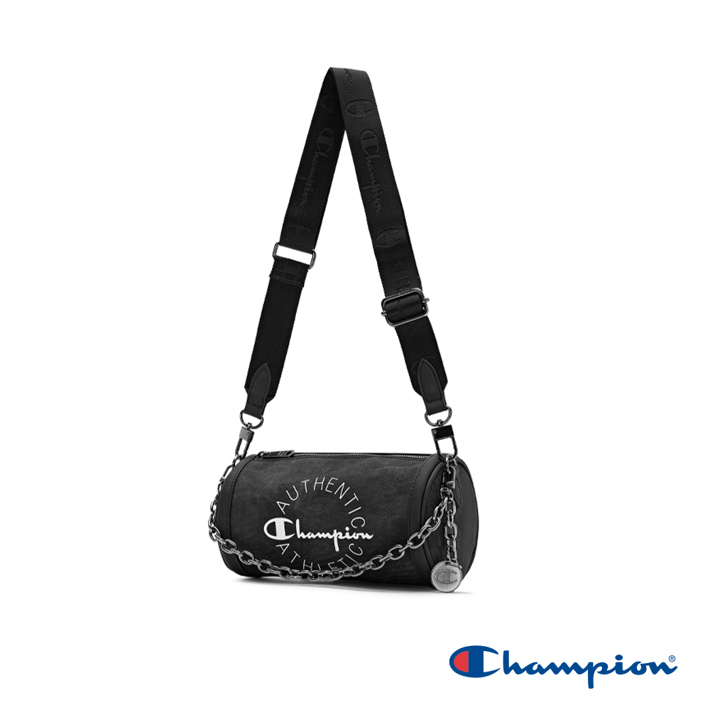 Champion 官方直營-C-LIFE印花鏈帶圓筒包(黑色