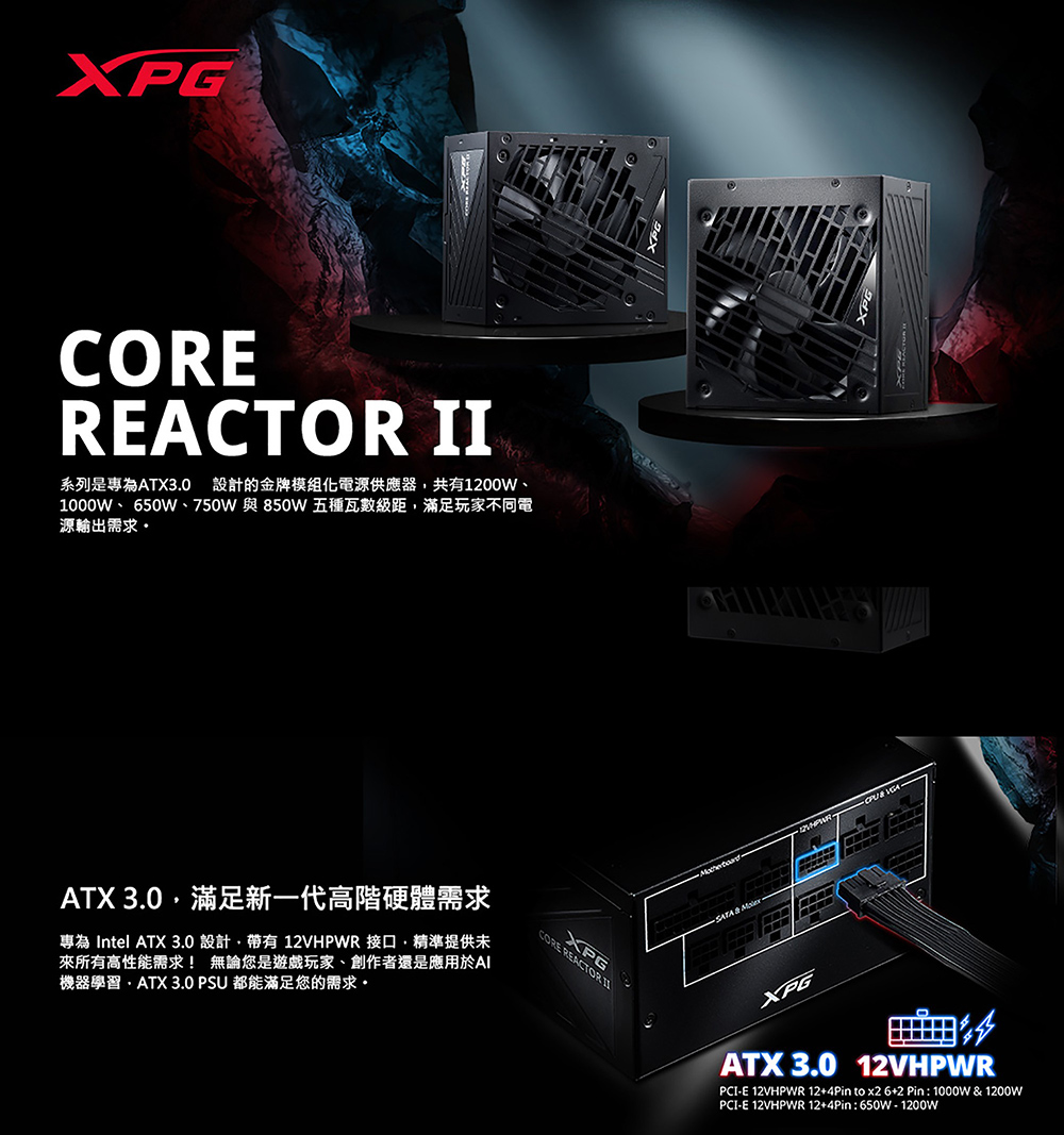 XPG CORE REACTOR II 750W 電源供應器