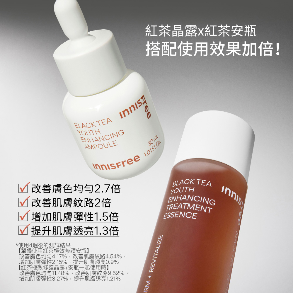 INNISFREE 紅茶安瓶+晶露極效修護逆齡組(抗老安瓶+