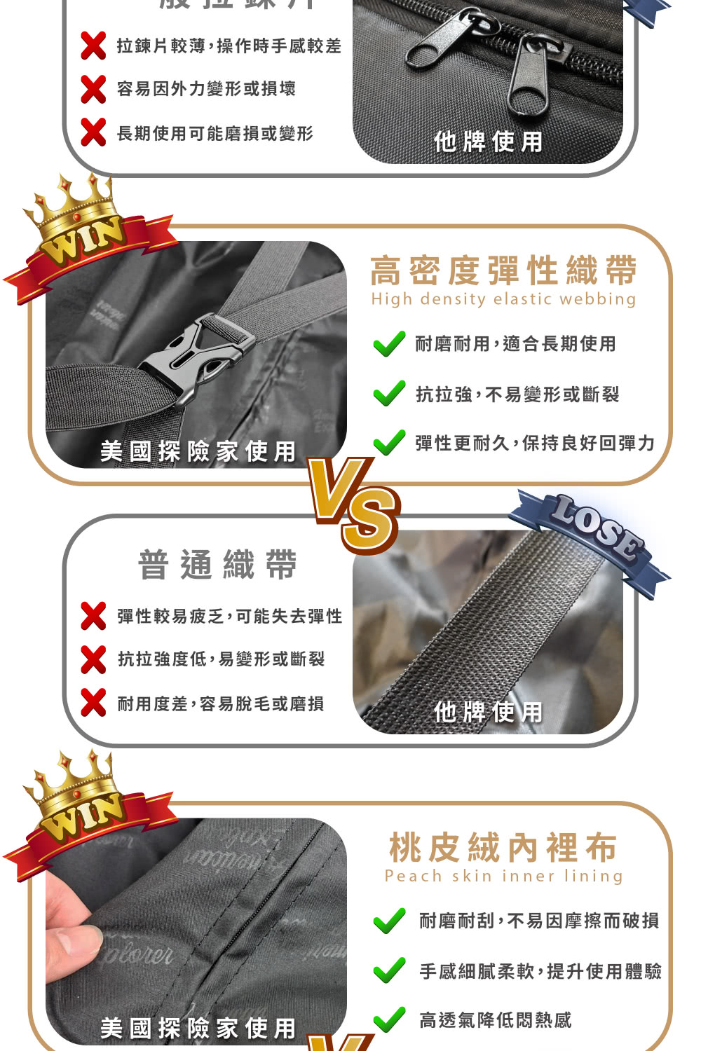 X 抗拉強度低,易變形或斷裂