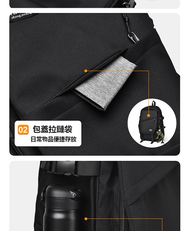 02 包蓋拉鏈袋 日常物品便捷存放 