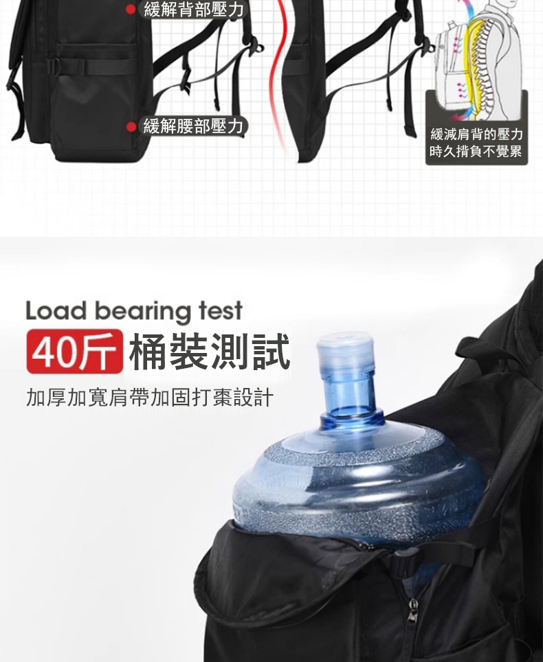 加厚加寬肩帶加固打棗設計