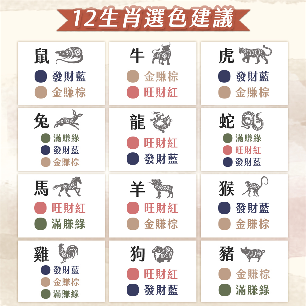 12生肖選色建議。