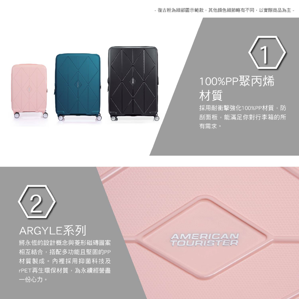 復古粉為細部圖示範款,其他顏色細節略有不同,以實際商品為主