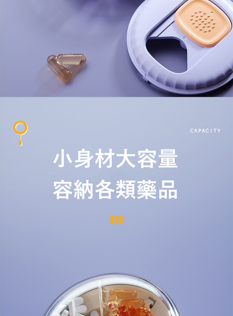 小身材大容量 容納各類藥品 