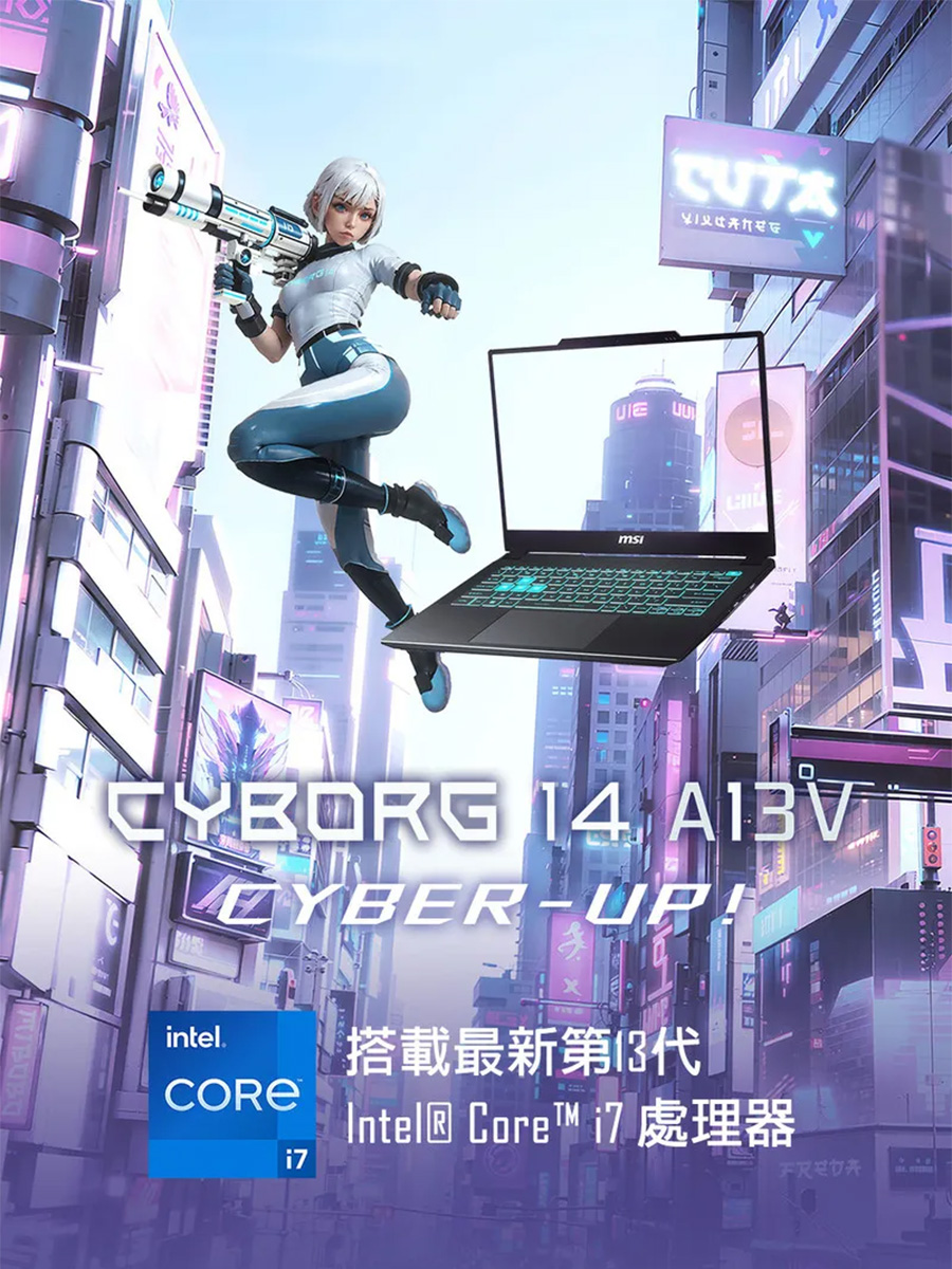 MSI 微星 14吋i7獨顯RTX特仕(Cyborg 14 