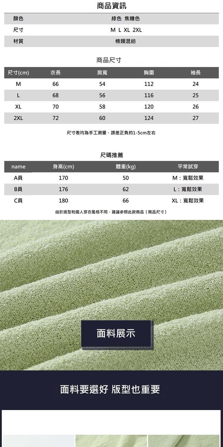 由於版型和個人穿衣風格不同,建議參照此款商品商品尺寸