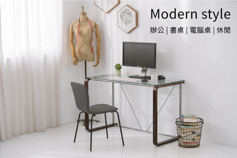 myhome8居家無限 SW-4592-C 北威電腦桌+玻璃