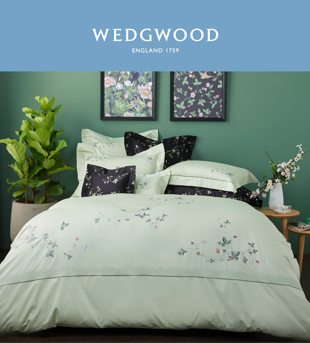 WEDGWOOD 80支400織長纖棉刺繡 兩用被枕套床包四 WEDGWOOD 80支400織長纖棉刺繡 兩用被枕套床包四