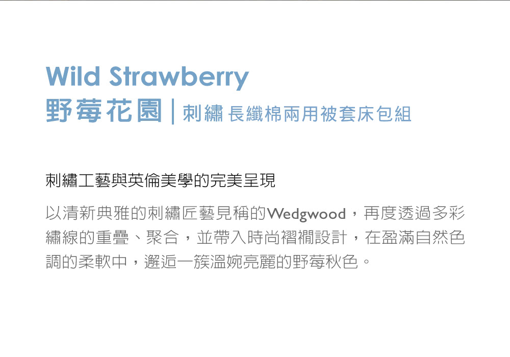 WEDGWOOD 80支400織長纖棉刺繡 兩用被枕套床包四 WEDGWOOD 80支400織長纖棉刺繡 兩用被枕套床包四