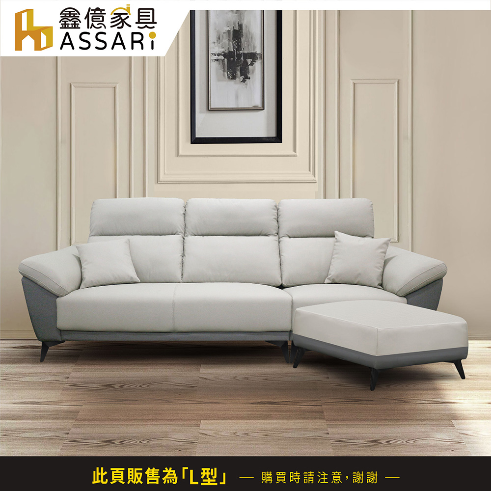 ASSARI 艾利比機能L型沙發(附抱枕)優惠推薦