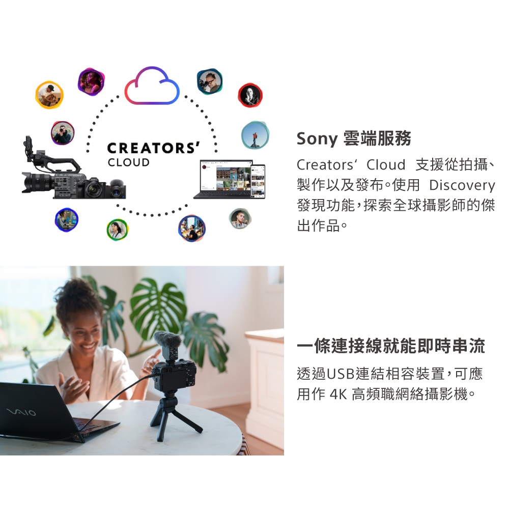 Creators Cloud 支援從拍攝、