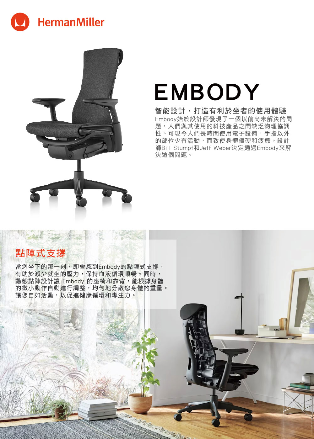 Herman Miller Embody 全功能-黑框黑背｜