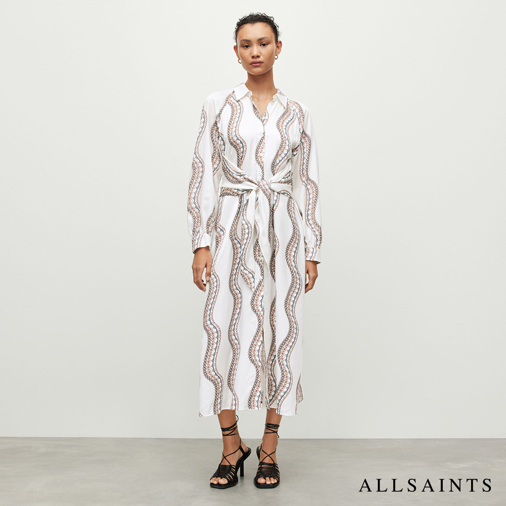 ALLSAINTS LETICIA 人造絲印花襯衫洋裝 WD