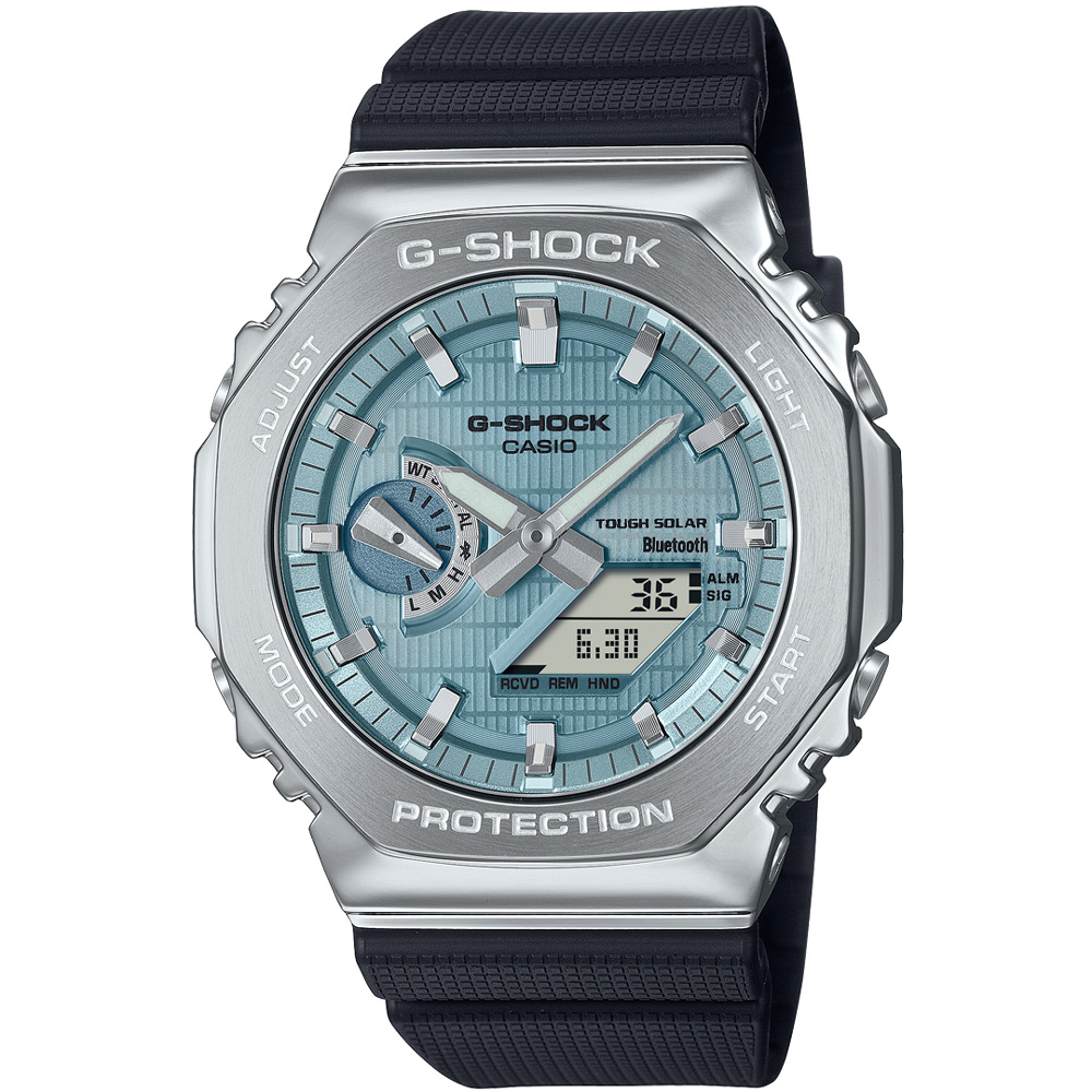 CASIO 卡西歐 G-SHOCK 潮流藍黑八角錶殼耐衝擊運