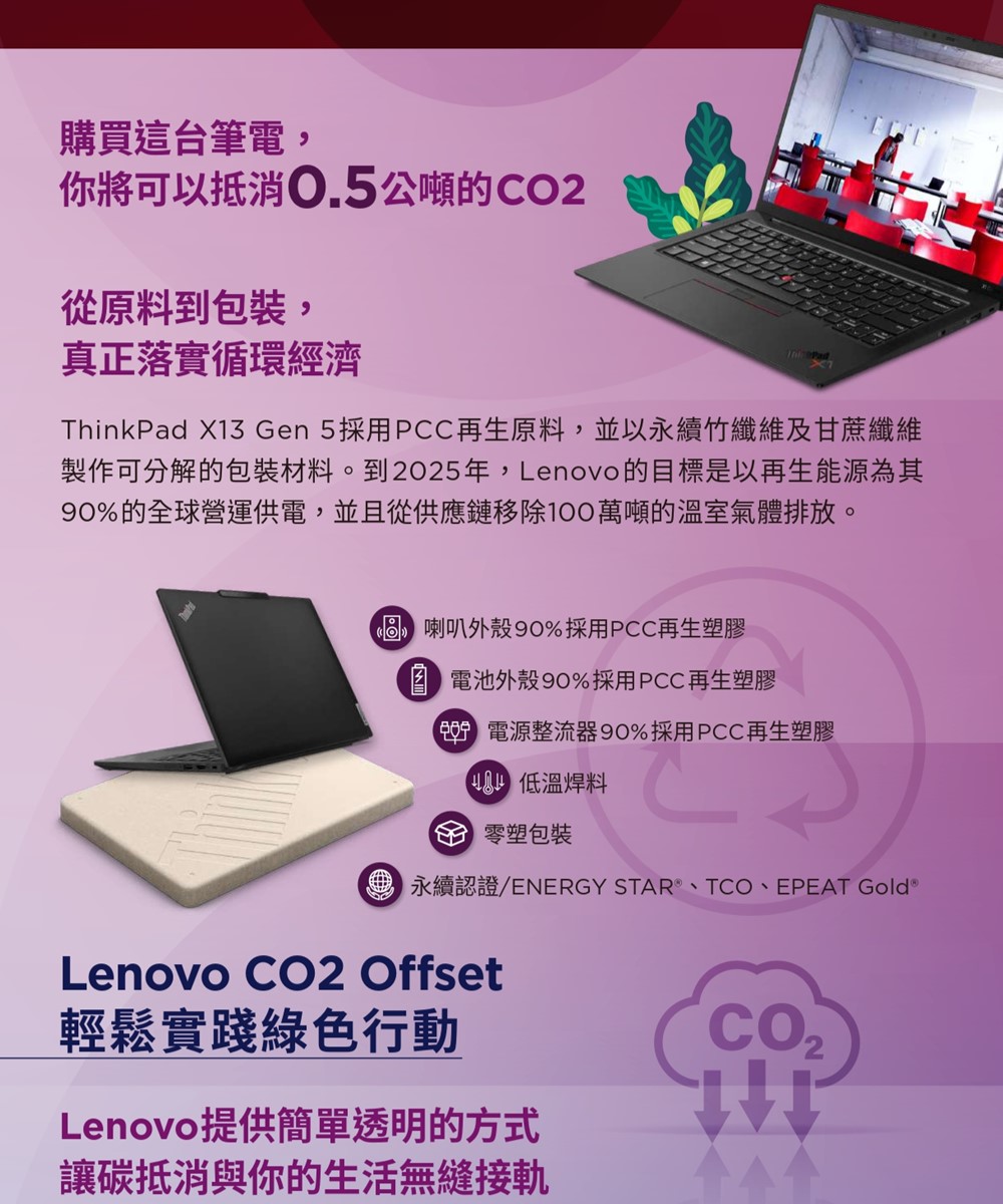 ThinkPad 聯想 13.3吋Ultra7輕薄商務AI筆