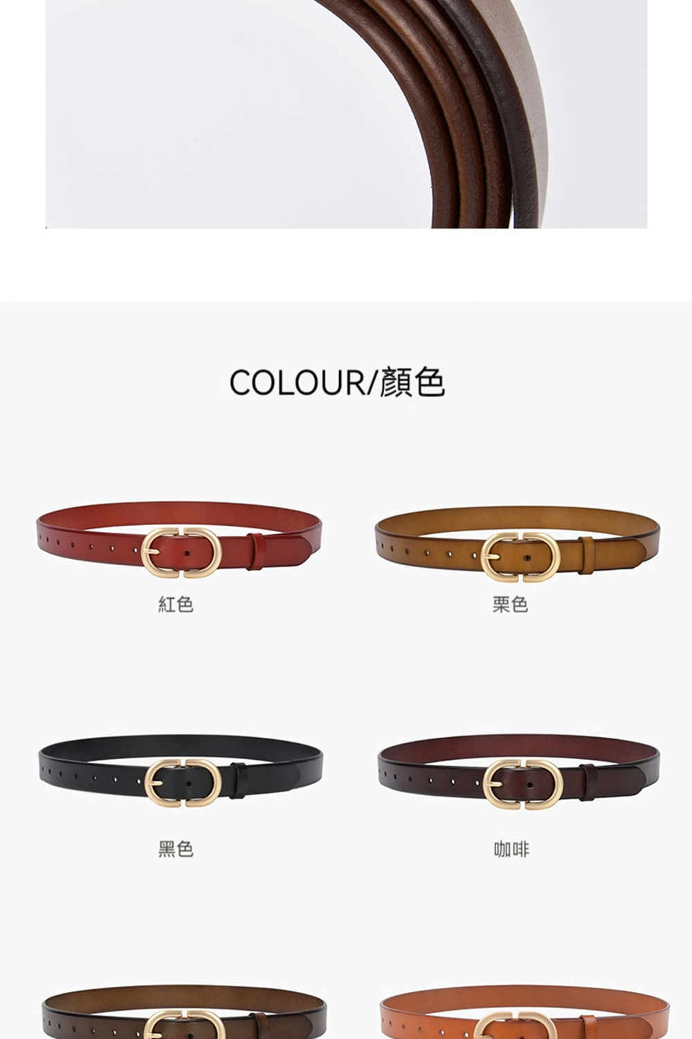 COLOUR顏色 紅色 栗色 黑色 咖啡 