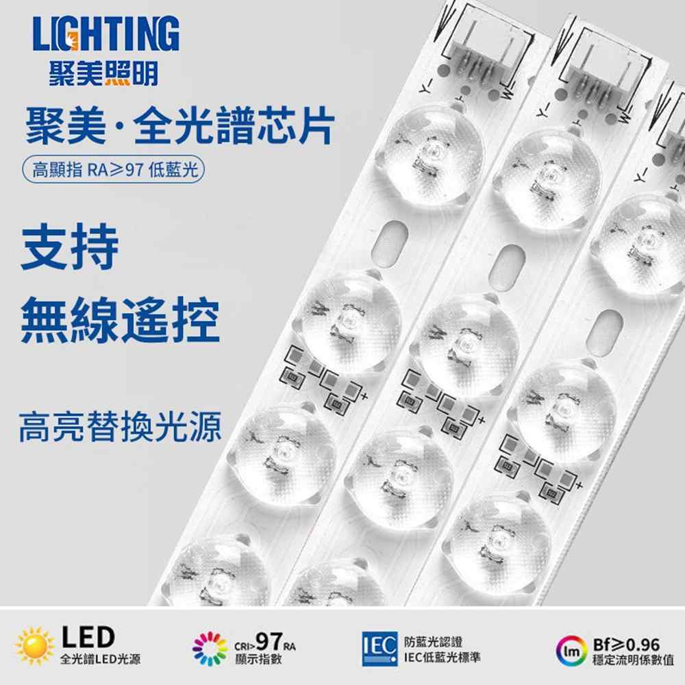 聚美照明 led吸頂燈 全光譜原木護眼燈 60CM 8000