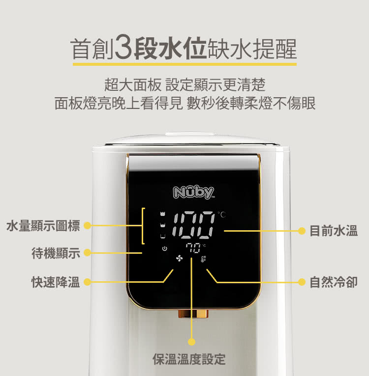 面板燈亮晚上看得見 數秒後轉柔燈不傷眼