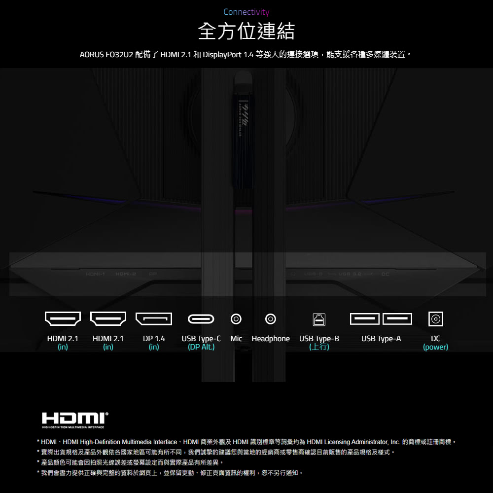 GIGABYTE技嘉科技 FO32U2 - 詳情8