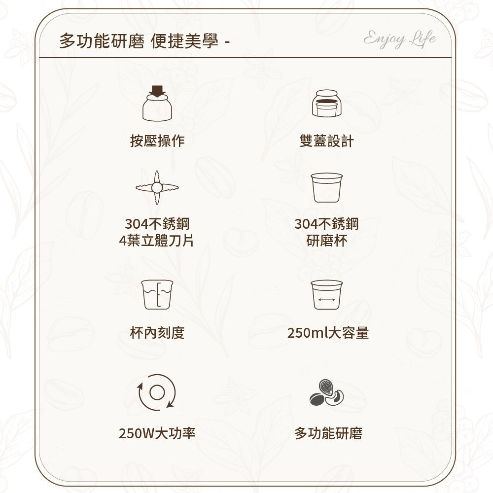 多功能研磨 便捷美學