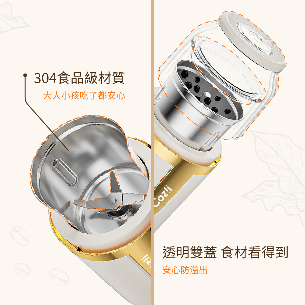 304食品級材質 大人小孩吃了都安心 透明雙蓋 食材看得到 安心防溢出 
