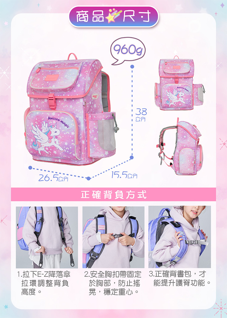 2. 安全胸扣帶固定