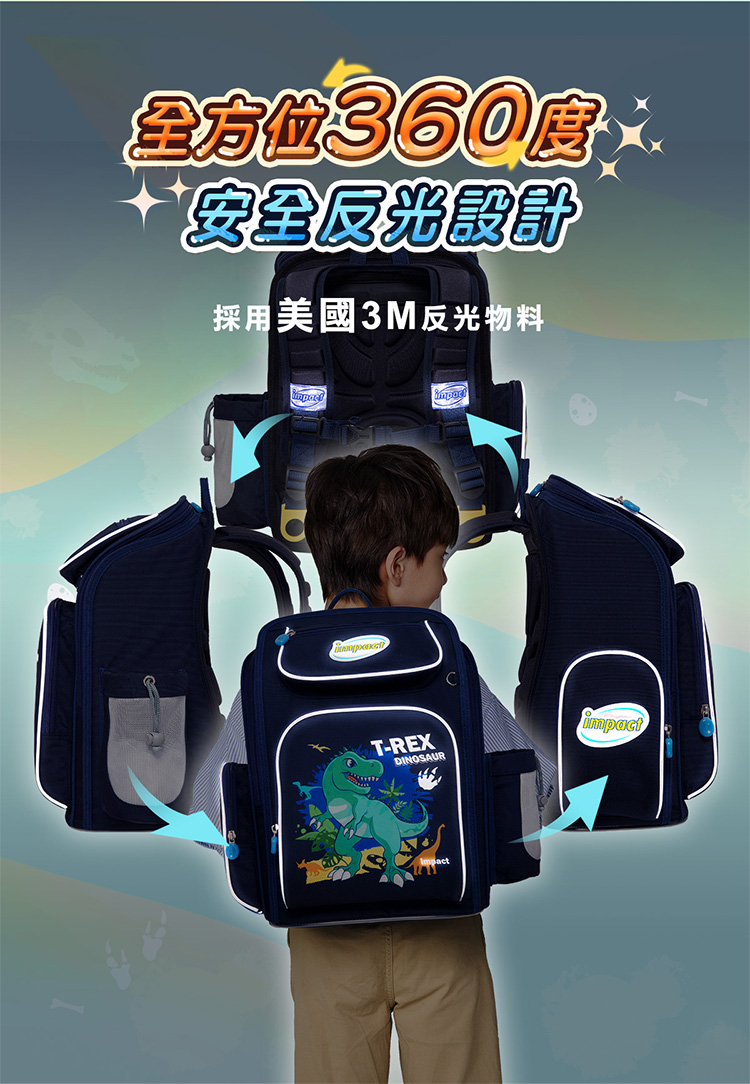全方位360度之 安全反光設 採用美國3M反光物料 