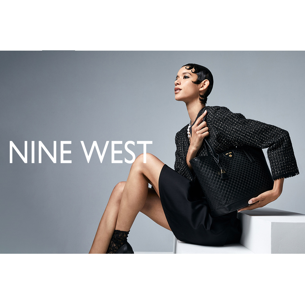 NINE WEST INNES純色扇形托特包-焦糖奶(139