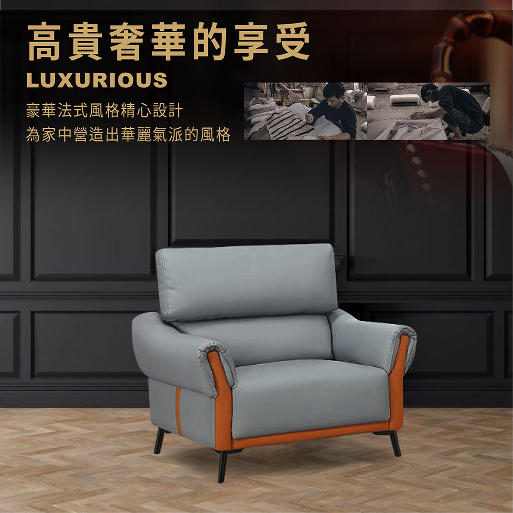 ASSARI 索菲亞現代單人座科技皮沙發優惠推薦