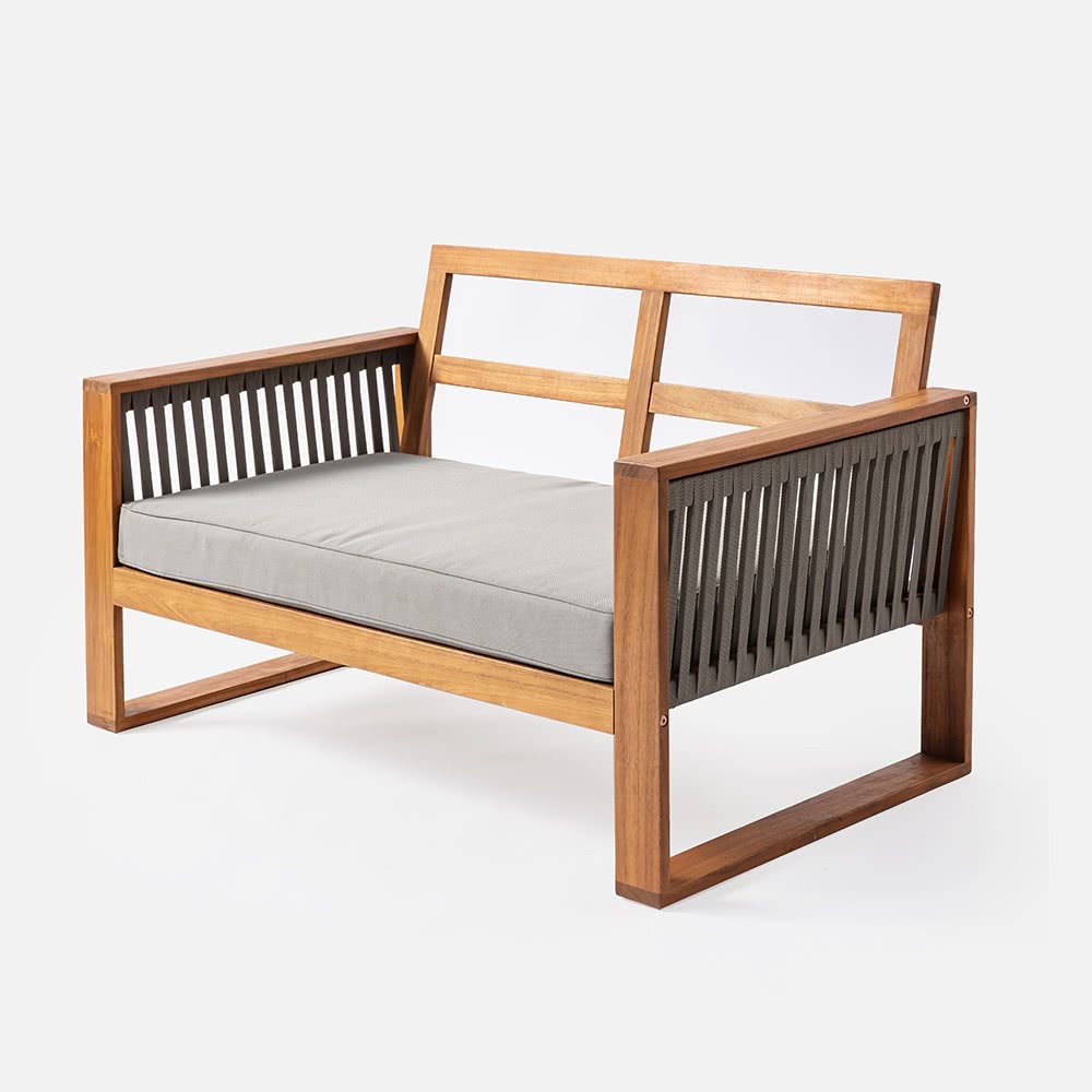 特力屋 哈瓦那實木雙人沙發 附坐墊優惠推薦