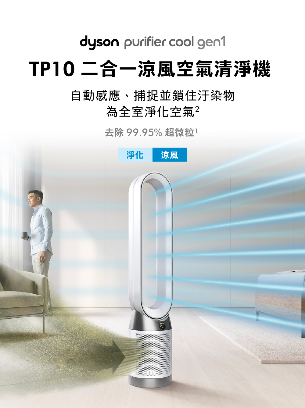 dyson 戴森 TP10 二合一涼風空氣清淨+AM09 二