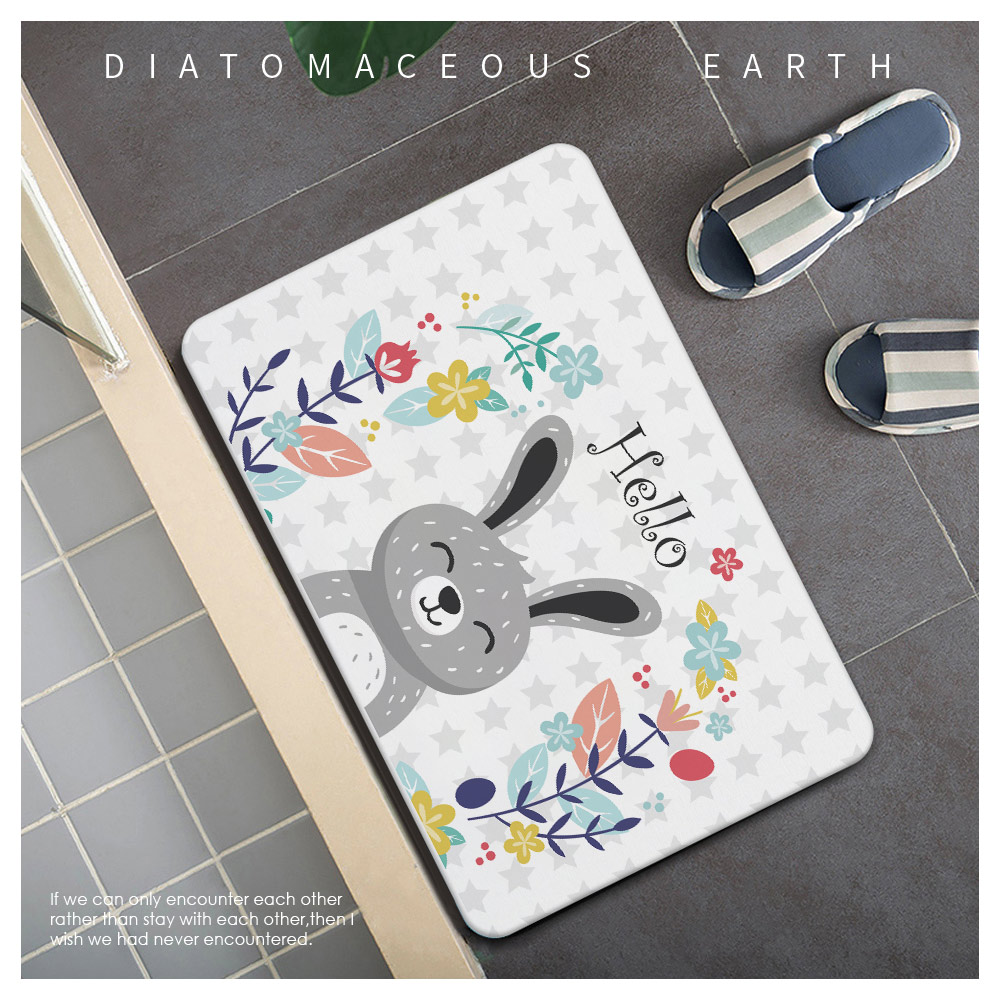 收納王妃 台灣製造 動物系列 硬式珪藻土地墊 吸水 速乾 腳