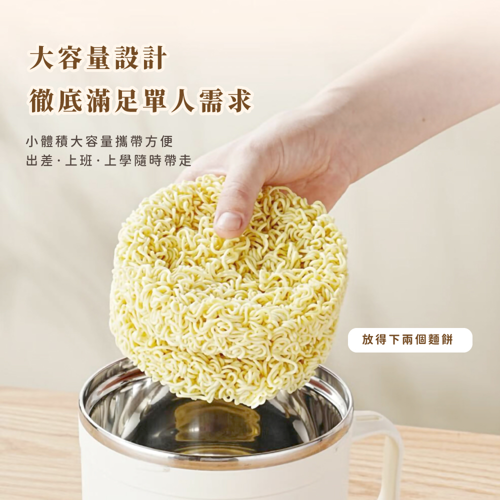 大容量設計 徹底滿足單人需求 小體積大容量攜帶方便 出差上班上學隨時帶走 放得下兩個麵餅 
