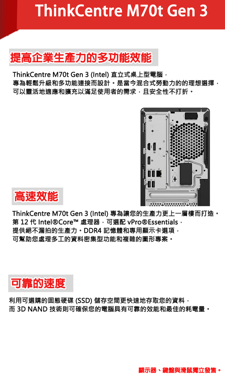 Lenovo i5六核商用電腦(ThinkCentre M7