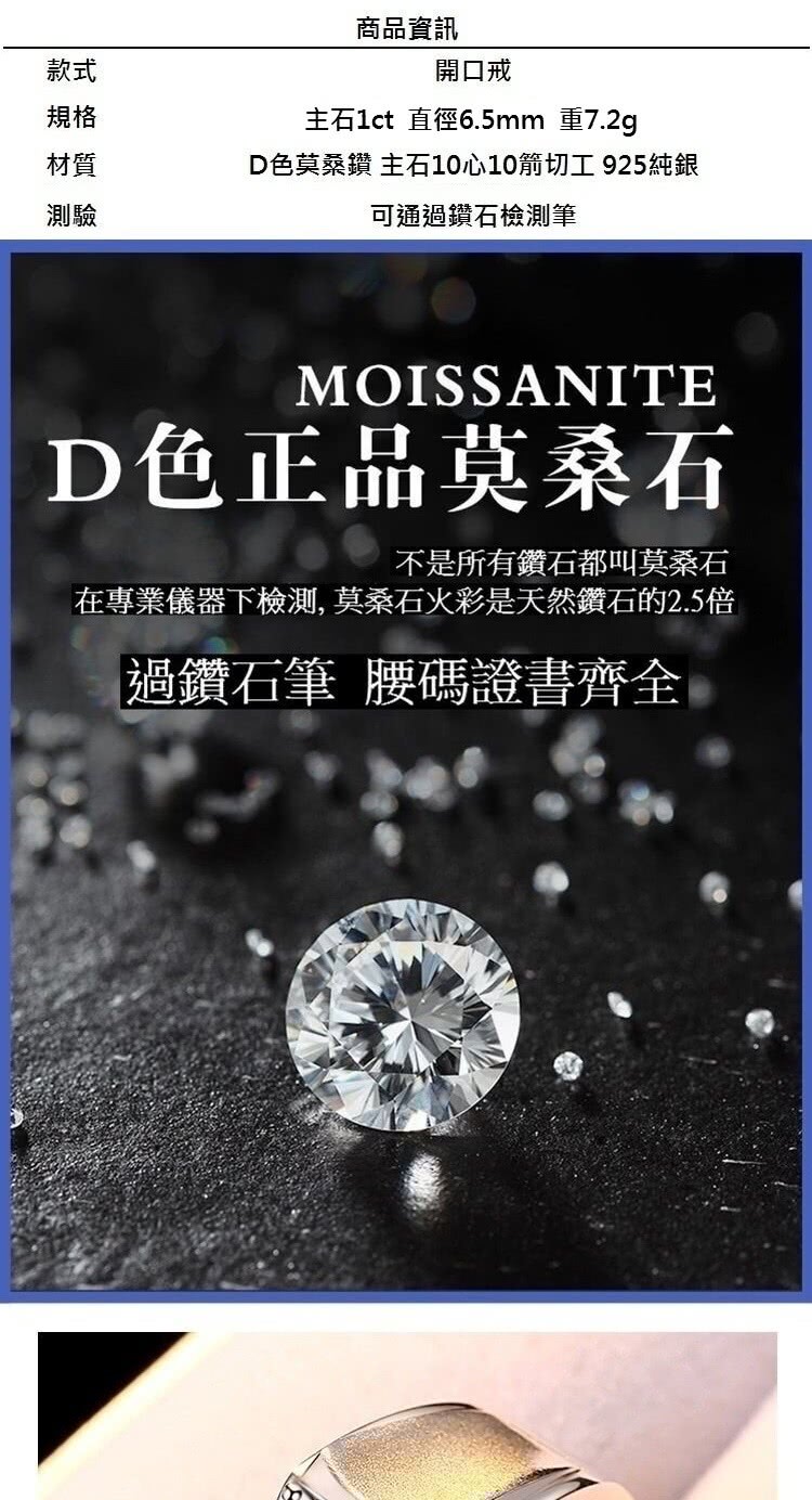 在專業儀器下檢測,莫桑石火彩是天然鑽石的2.5倍