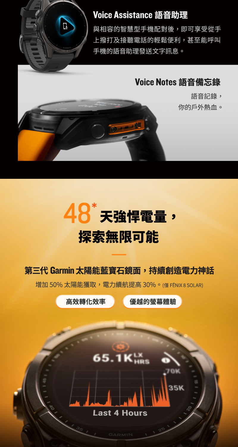 增加50% 太陽能獲取,電力續航提高30%。僅 FNIX  SOLAR