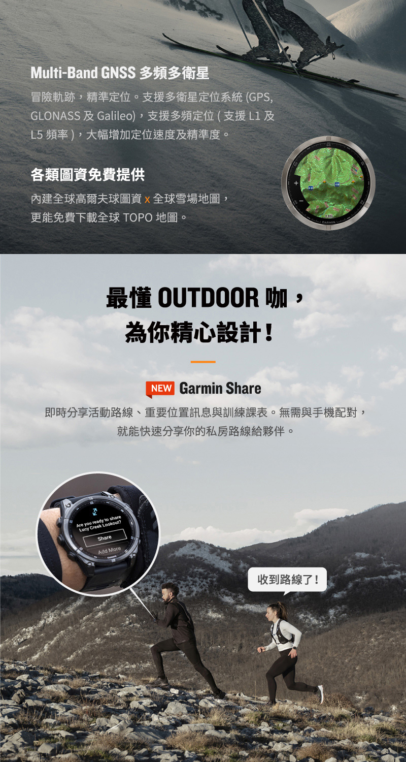 GLONASS 及 Galileo,支援多頻定位支援L1及