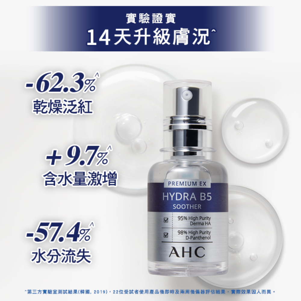 第三方實驗室測試結果韓國,2019,22位受試者使用產品後即時及兩周後儀器評估結果,實際效果因人而異。