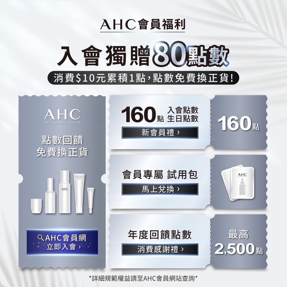 消費10元累積1點,點數免費換正貨