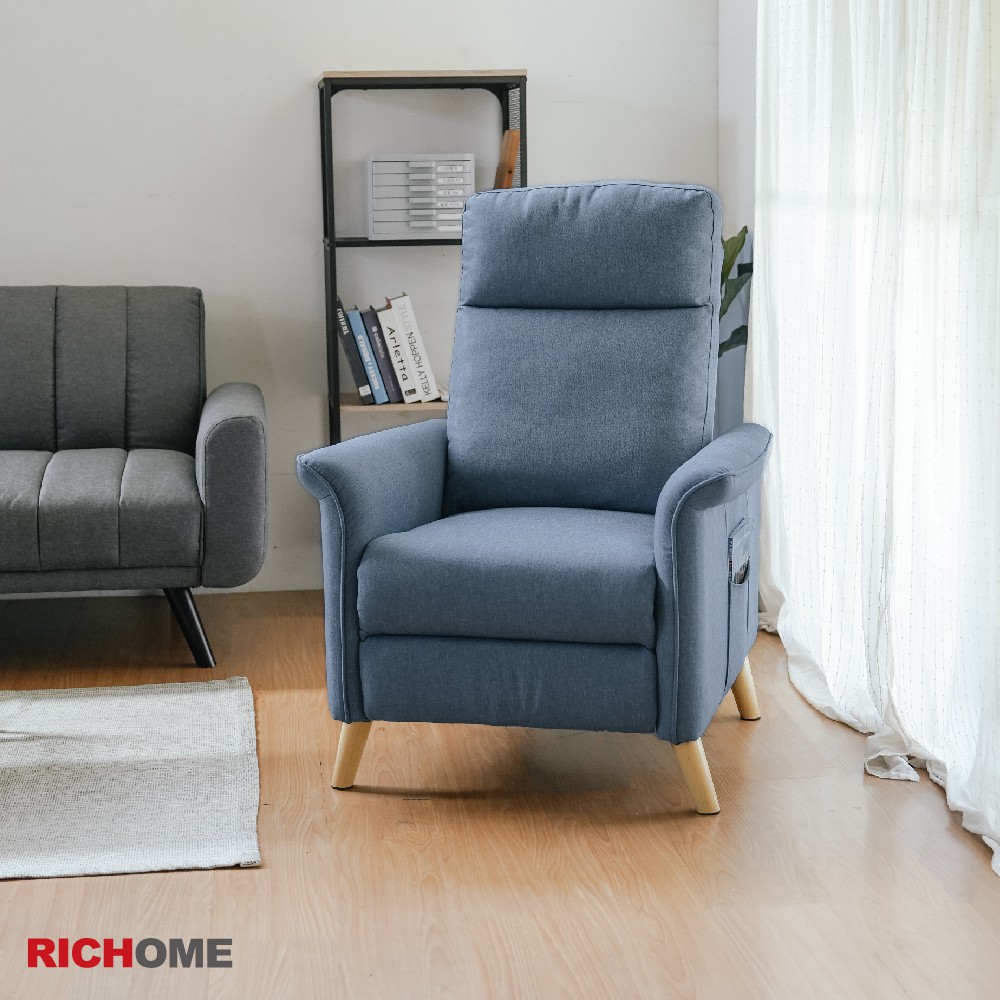 RICHOME 日式單人沙發躺椅(單人沙發 小沙發 美容沙發