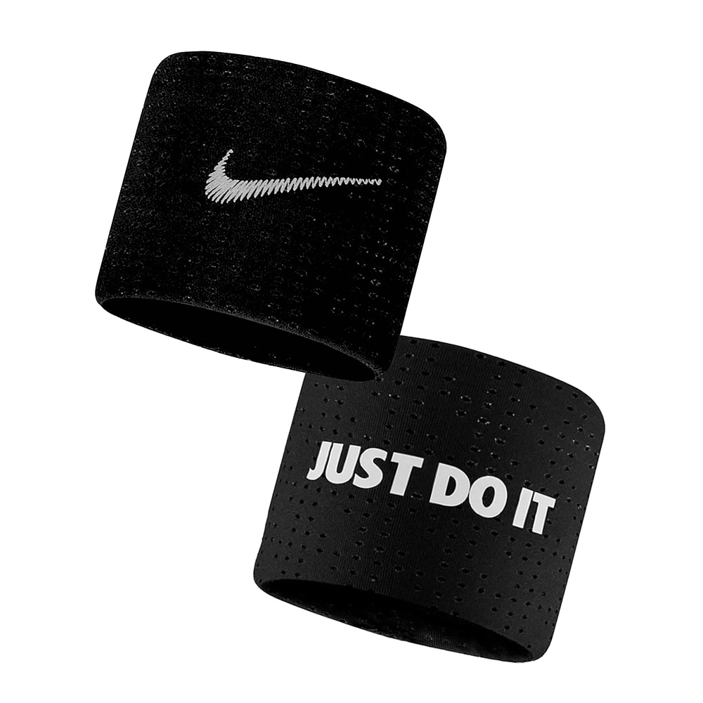 NIKE 耐吉 JUST DO IT 黑色運動腕帶護腕 速乾