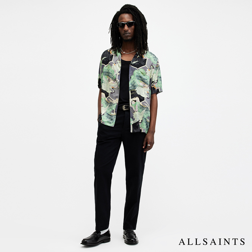 ALLSAINTS NAGA 人造絲日式花卉印花夏威夷花襯衫